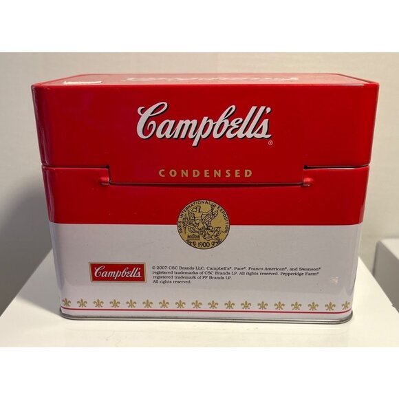 Campbells Condensed Recipe Card Tin Box Recipe Cards Dividers & Blank EUC 2007 - Picture 3 of 10